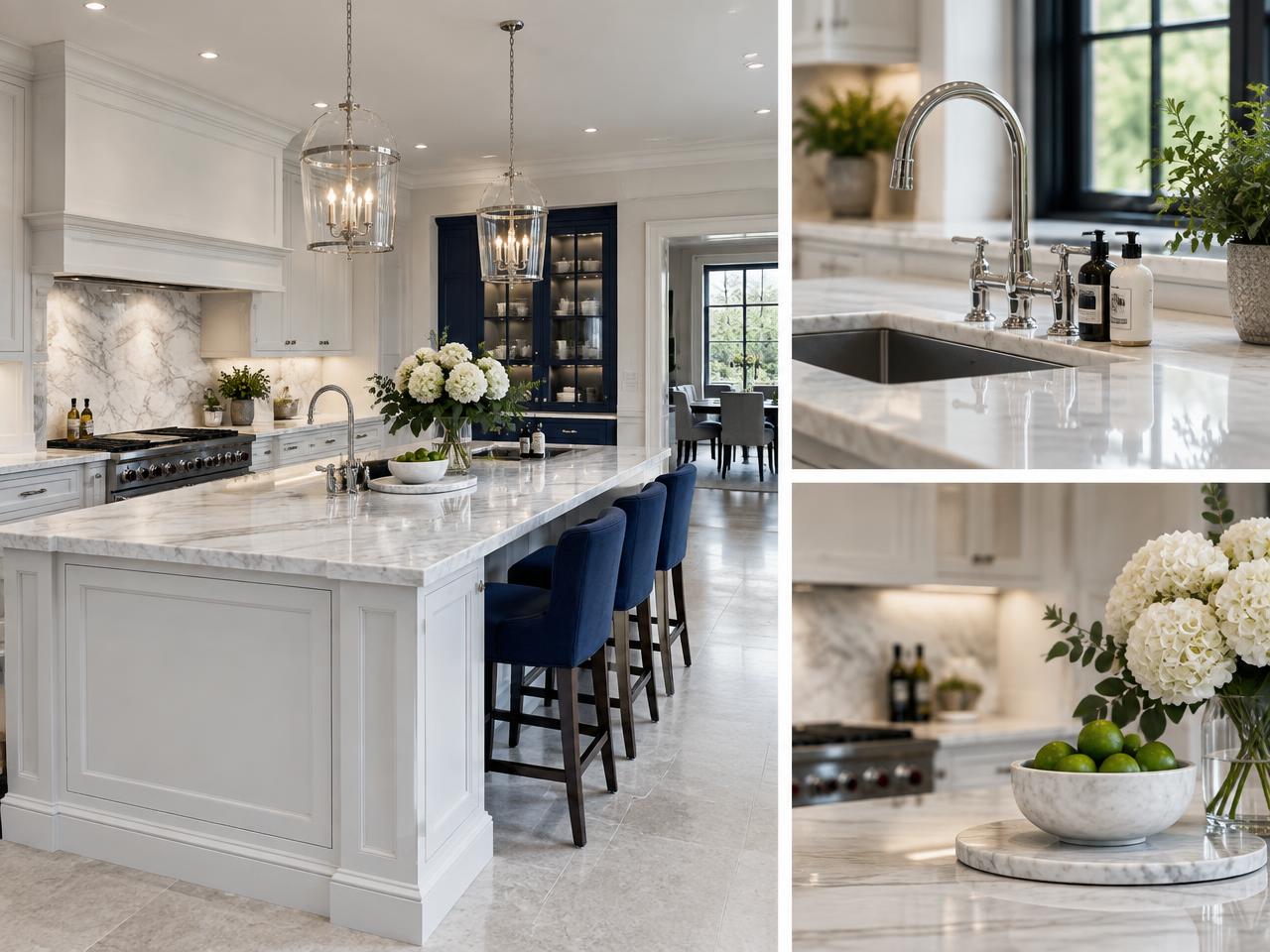 Immaculately cleaned kitchen worktops and sink in a Hull home